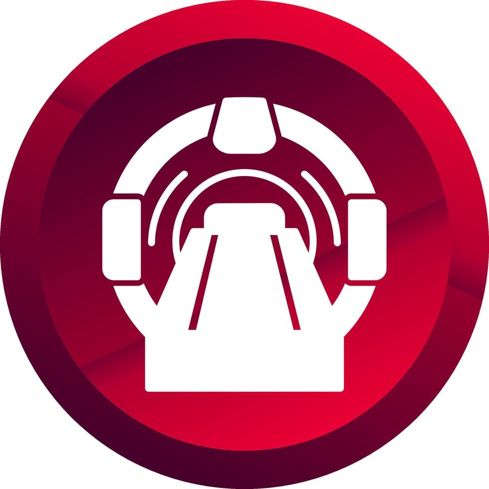 Mri Glyph Button Icon vector
