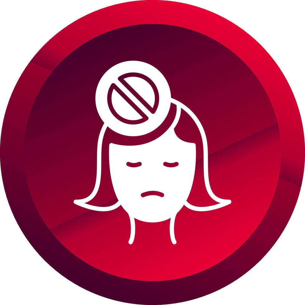 Self Control Glyph Button Icon vector