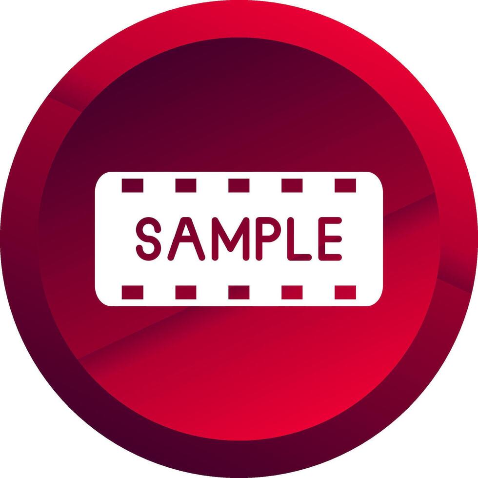 Sample Glyph Button Icon vector
