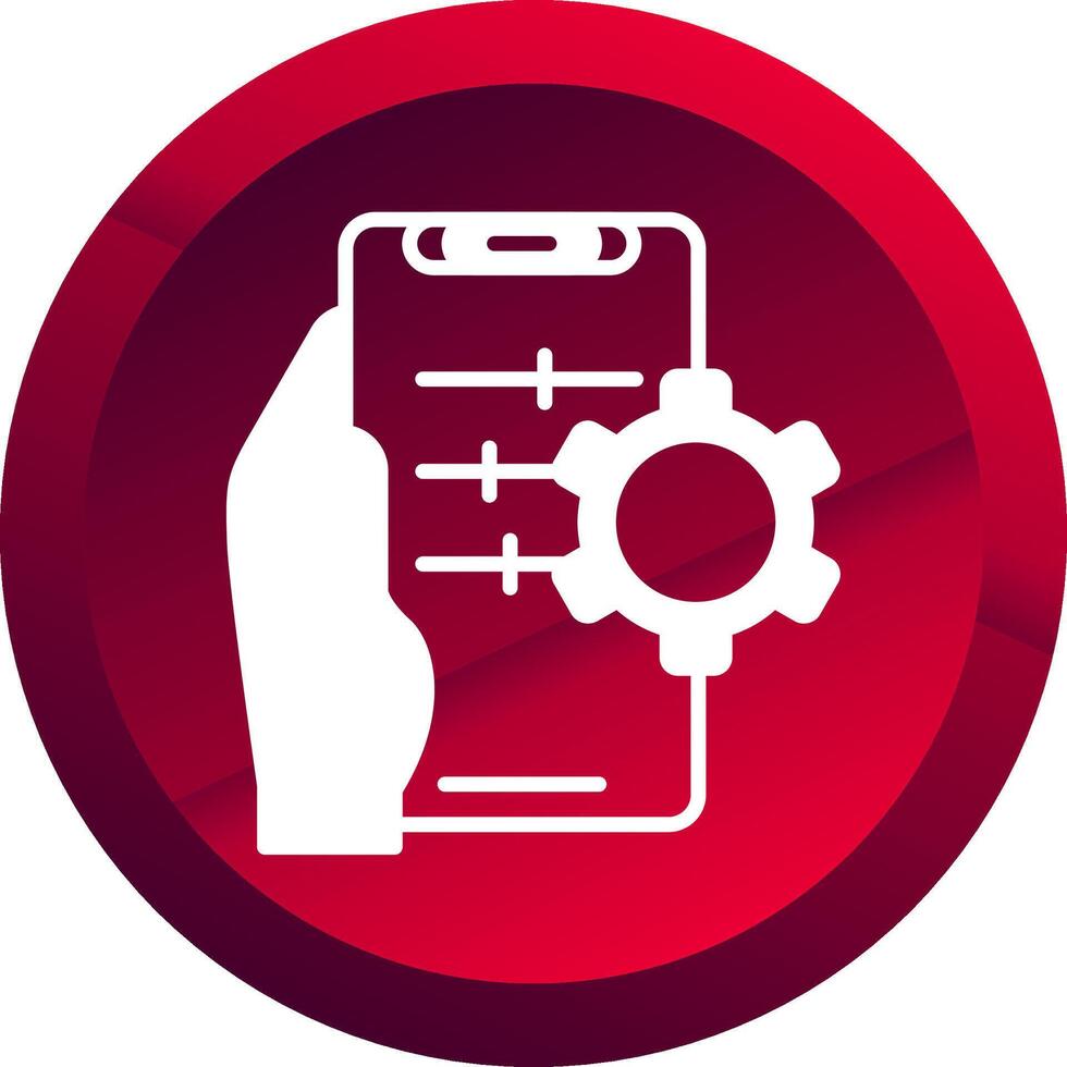 Setting Glyph Button Icon vector