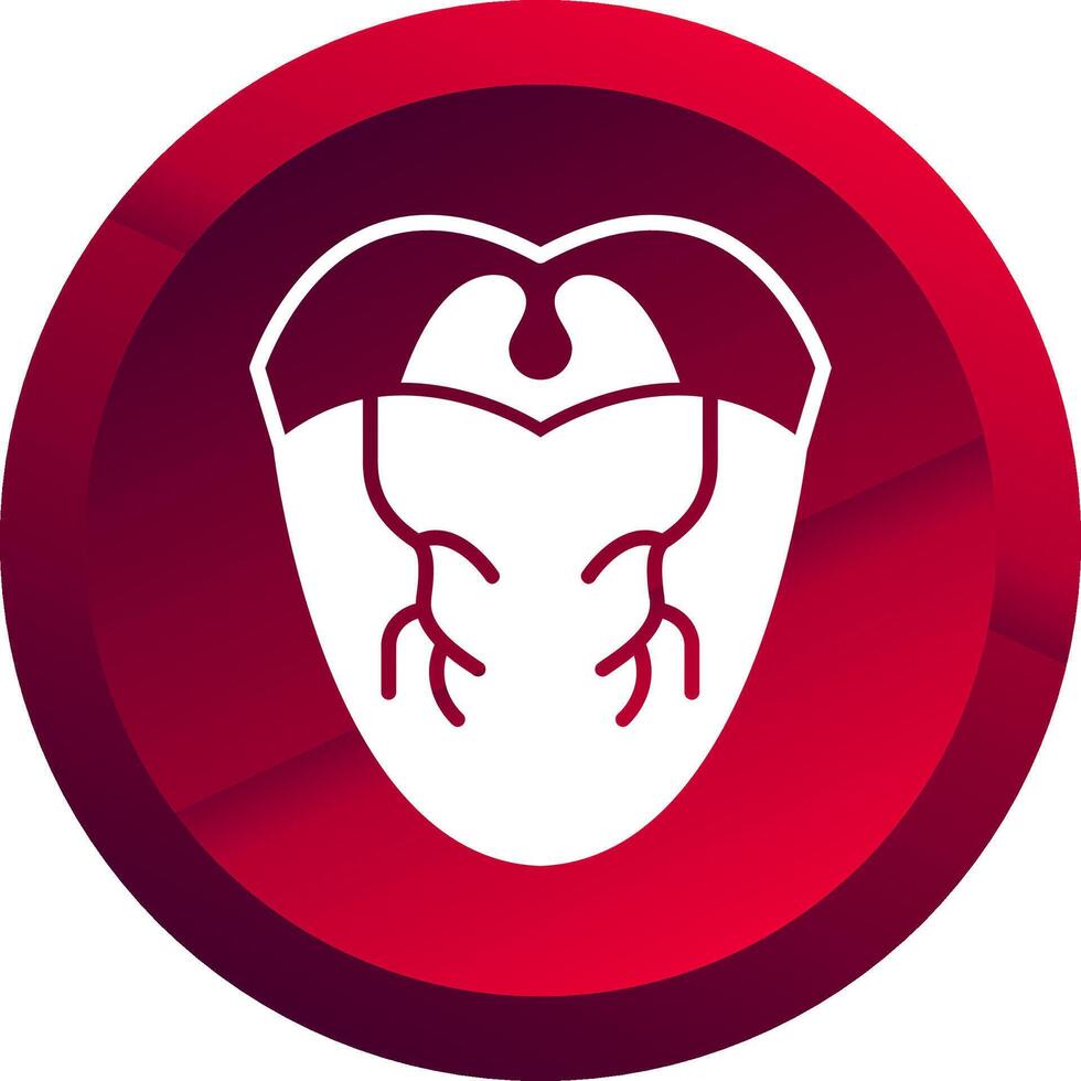 Tongue Glyph Button Icon vector