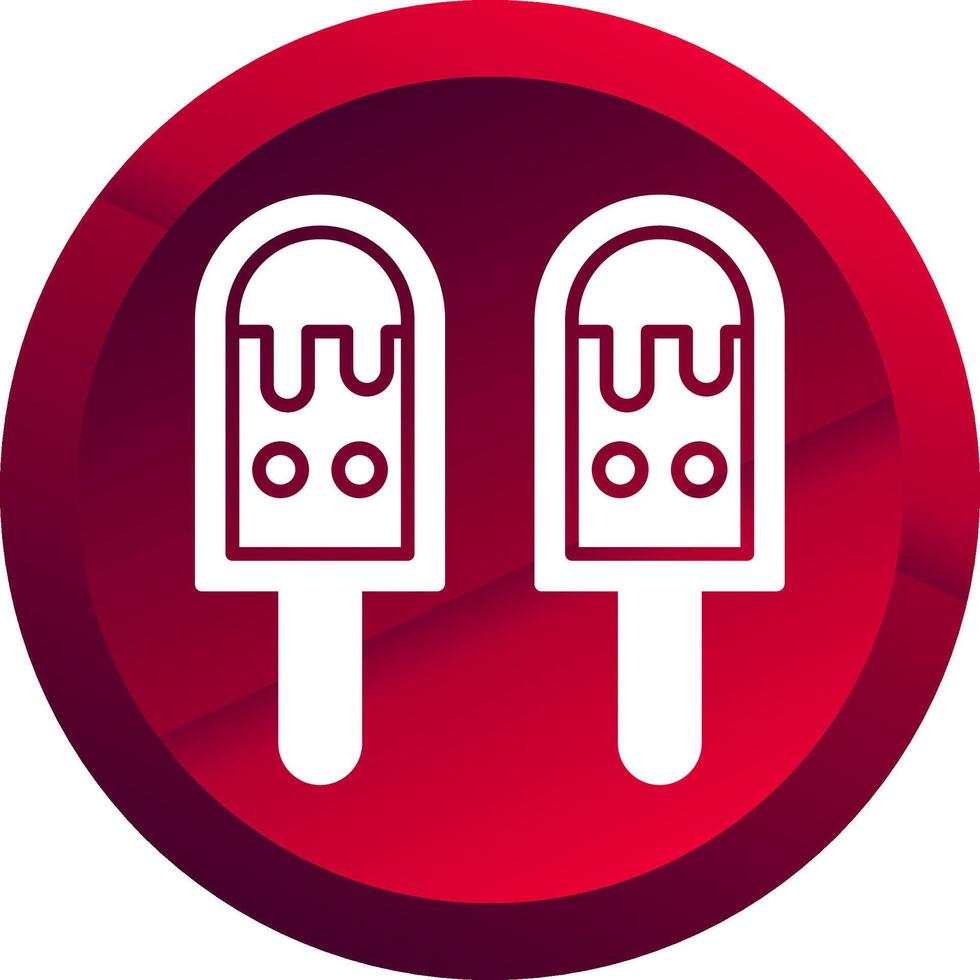 Ice Cream Glyph Button Icon vector