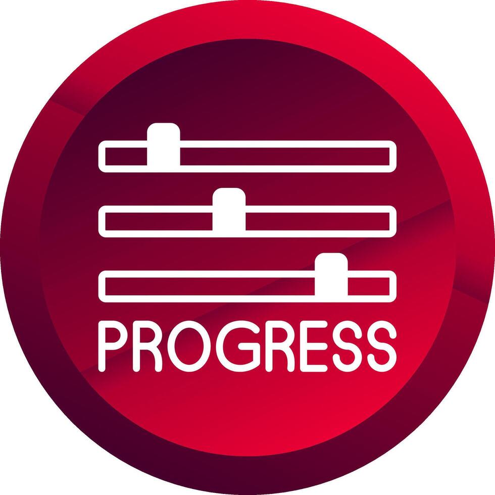Progress Glyph Button Icon vector