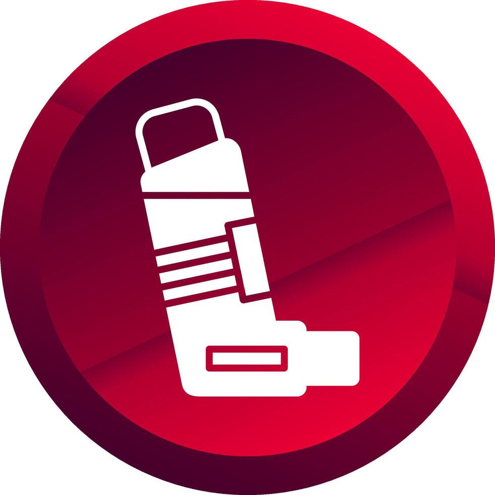 Inhaler Glyph Button Icon vector