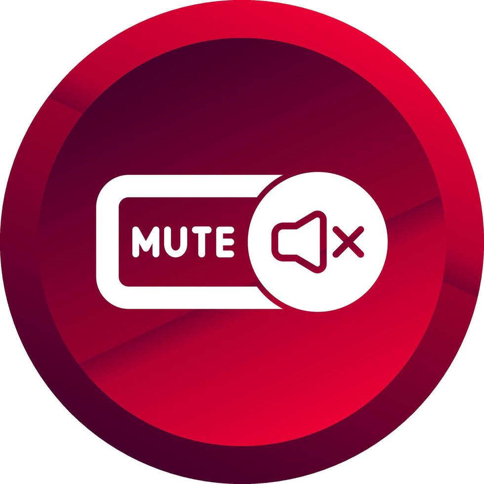 Mute Glyph Button Icon vector