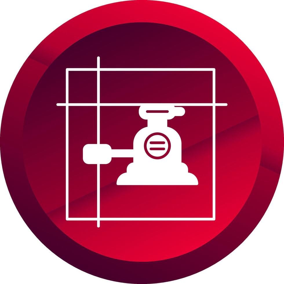 Laser Level Glyph Button Icon vector