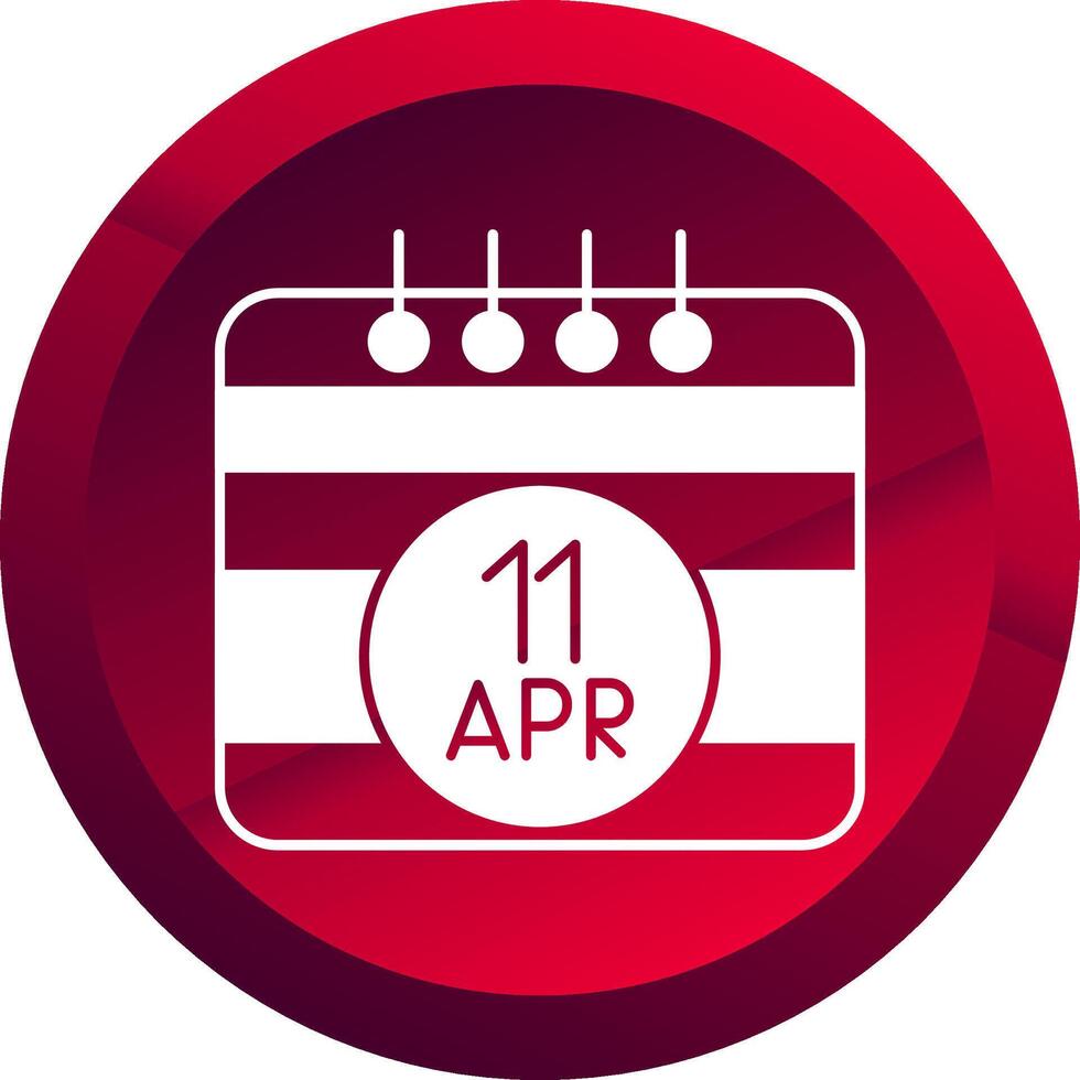 Parkinson Day Glyph Button Icon vector