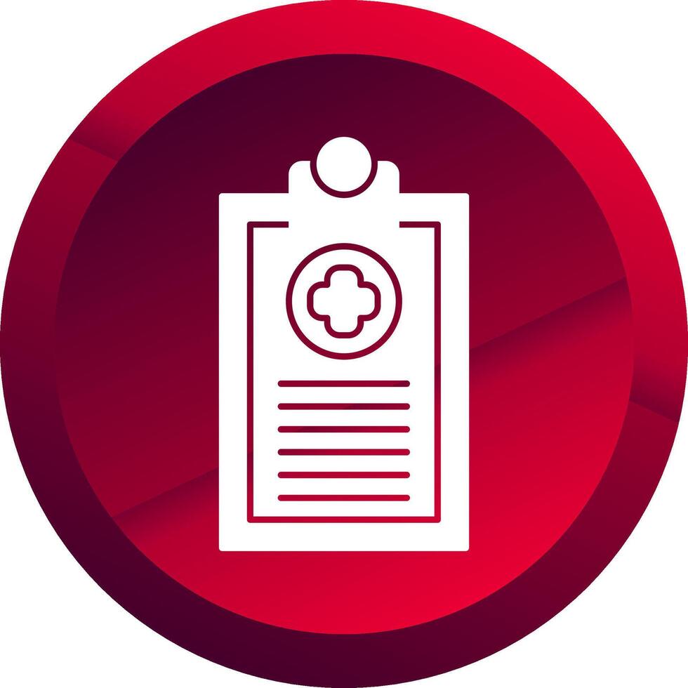 Medical Report Glyph Button Icon vector