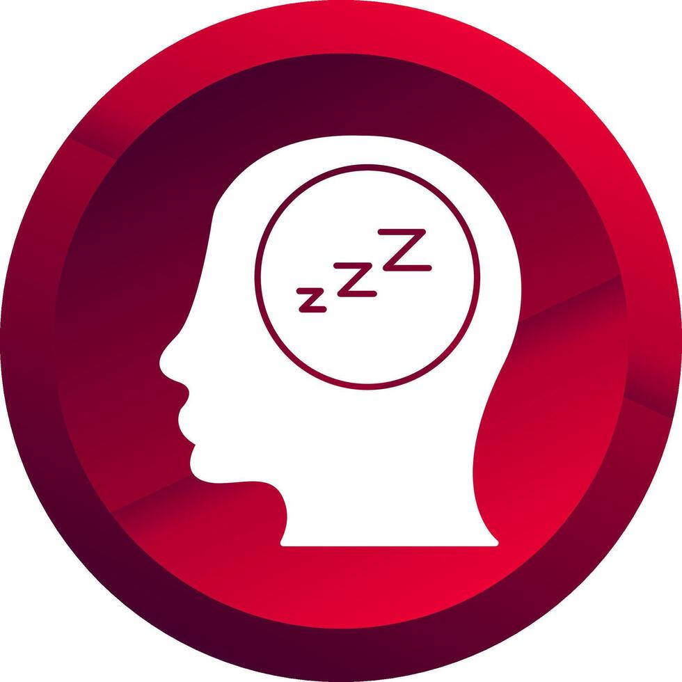 Sleepiness Glyph Button Icon vector