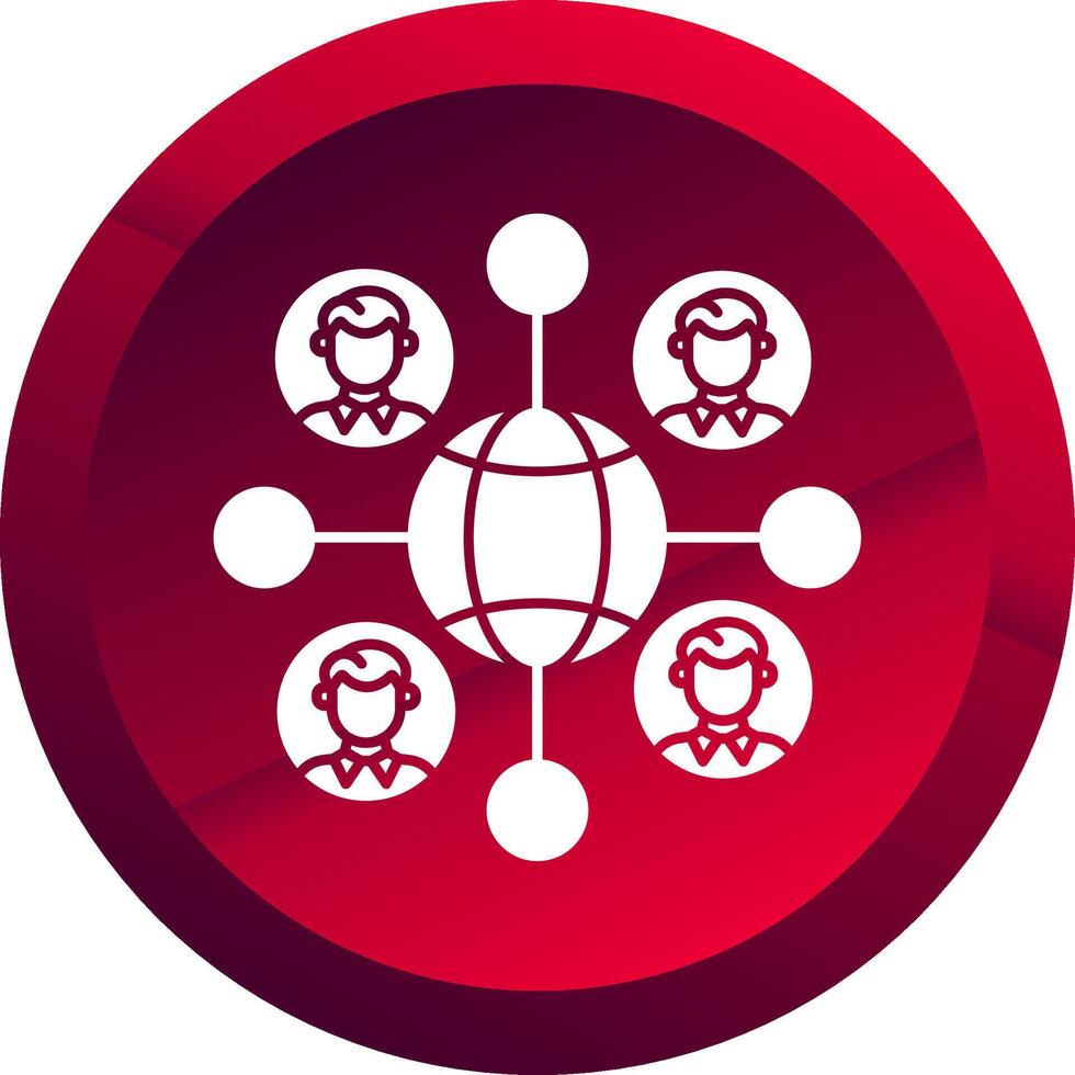 Remote Job Glyph Button Icon vector