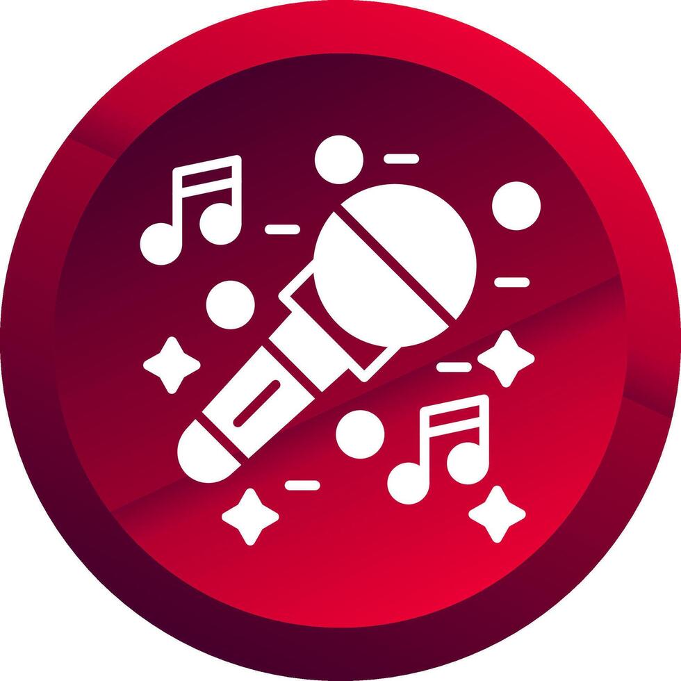 Music Glyph Button Icon vector