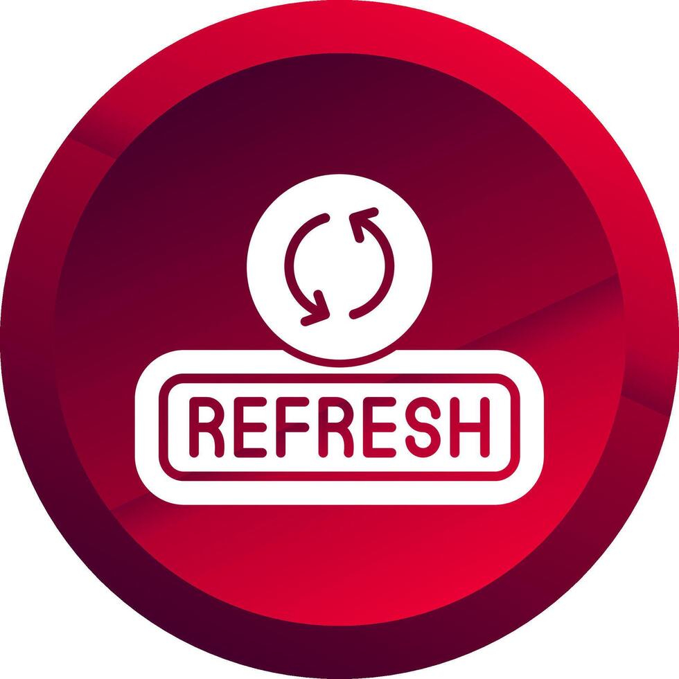 Refresh Glyph Button Icon vector