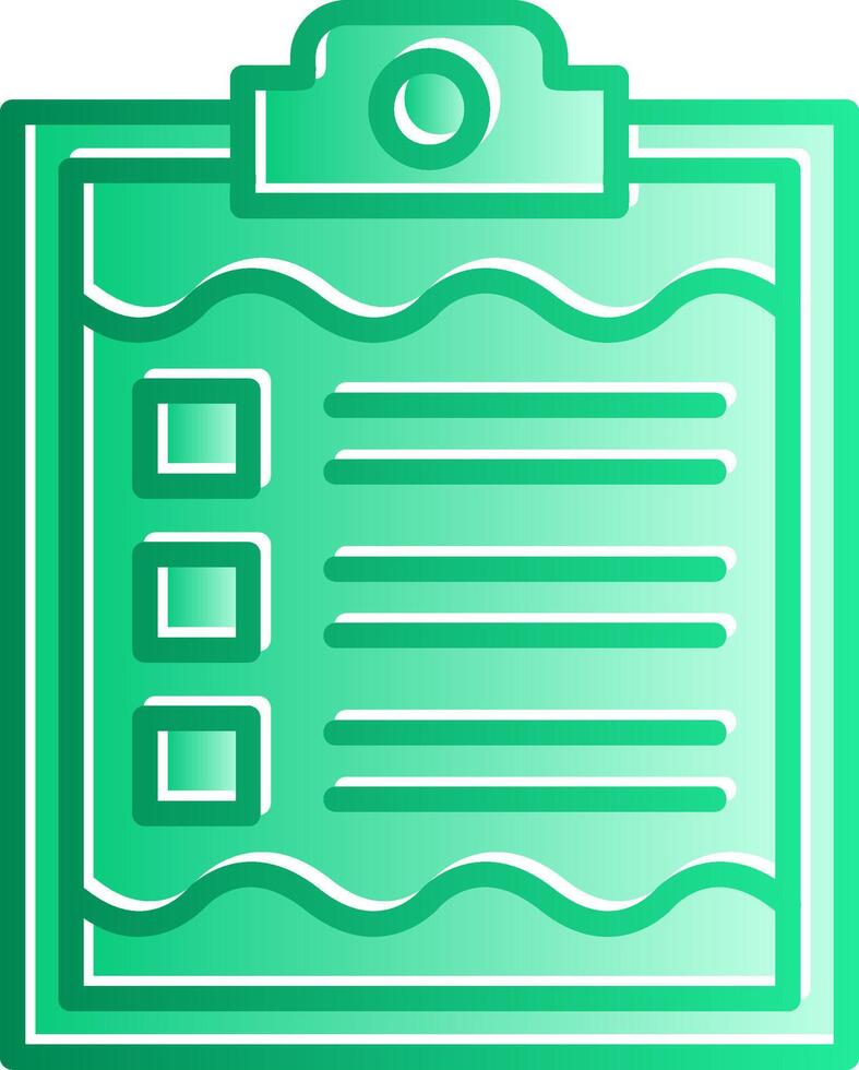 Clipboard Gradient Slip Icon vector