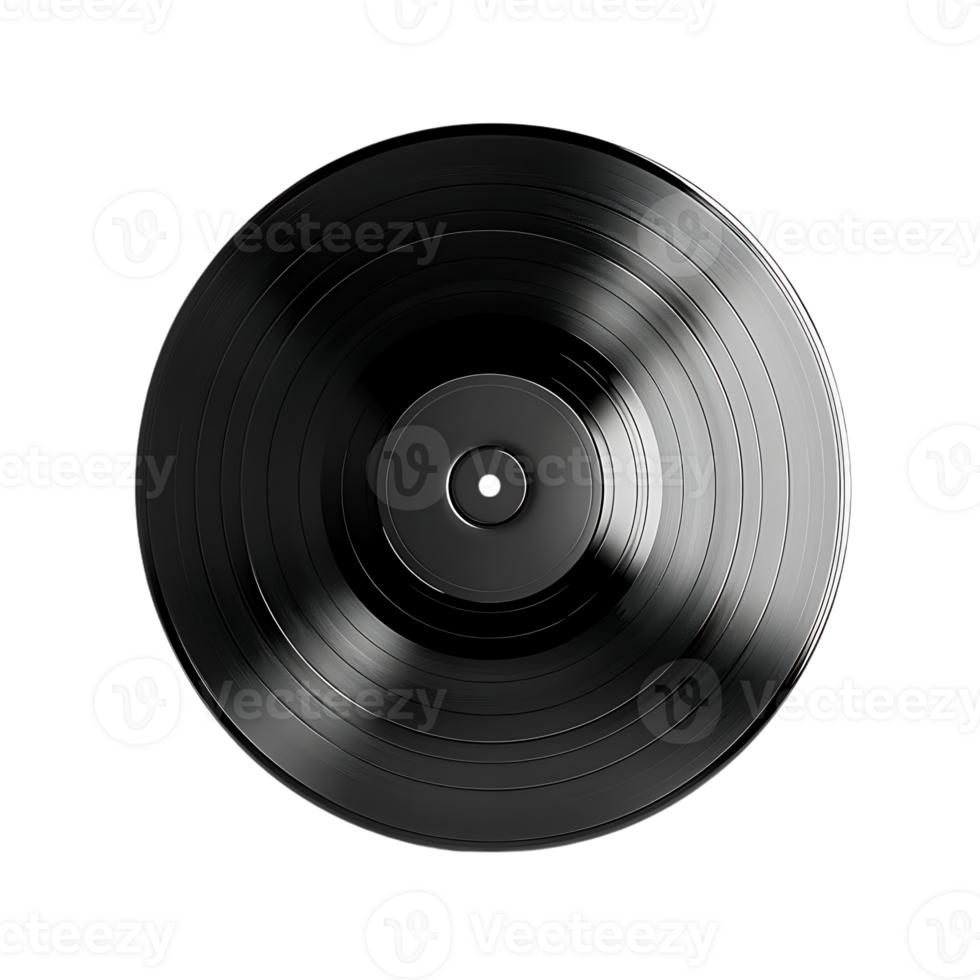 negro vinilo grabar parte superior ver realista imagen png