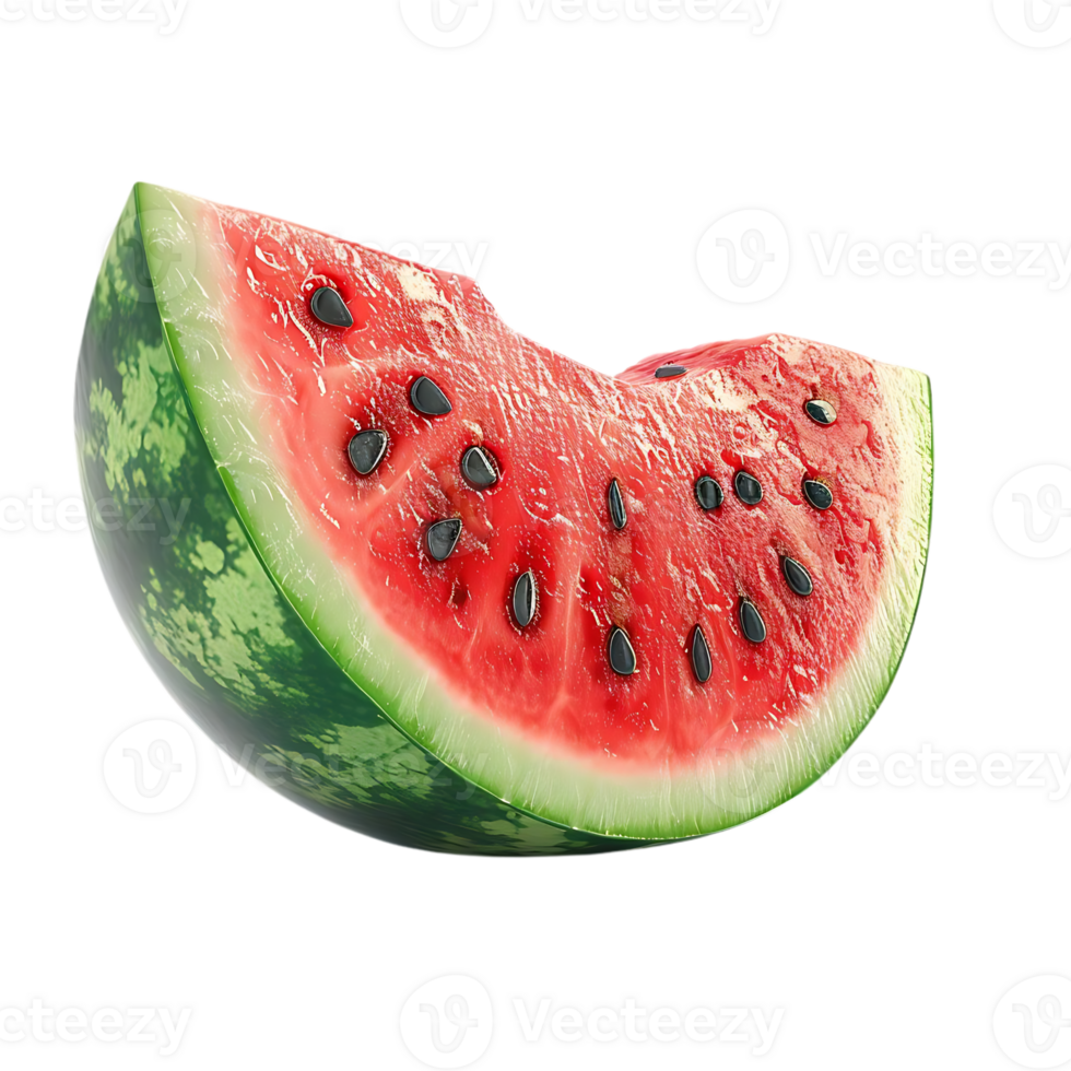 Realistic 3D Watermelon Slice Illustration png