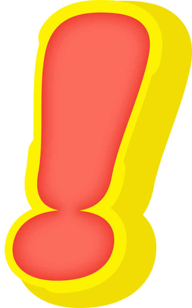 Party Comic Alphabet 3D Letter,Exclamation mark png