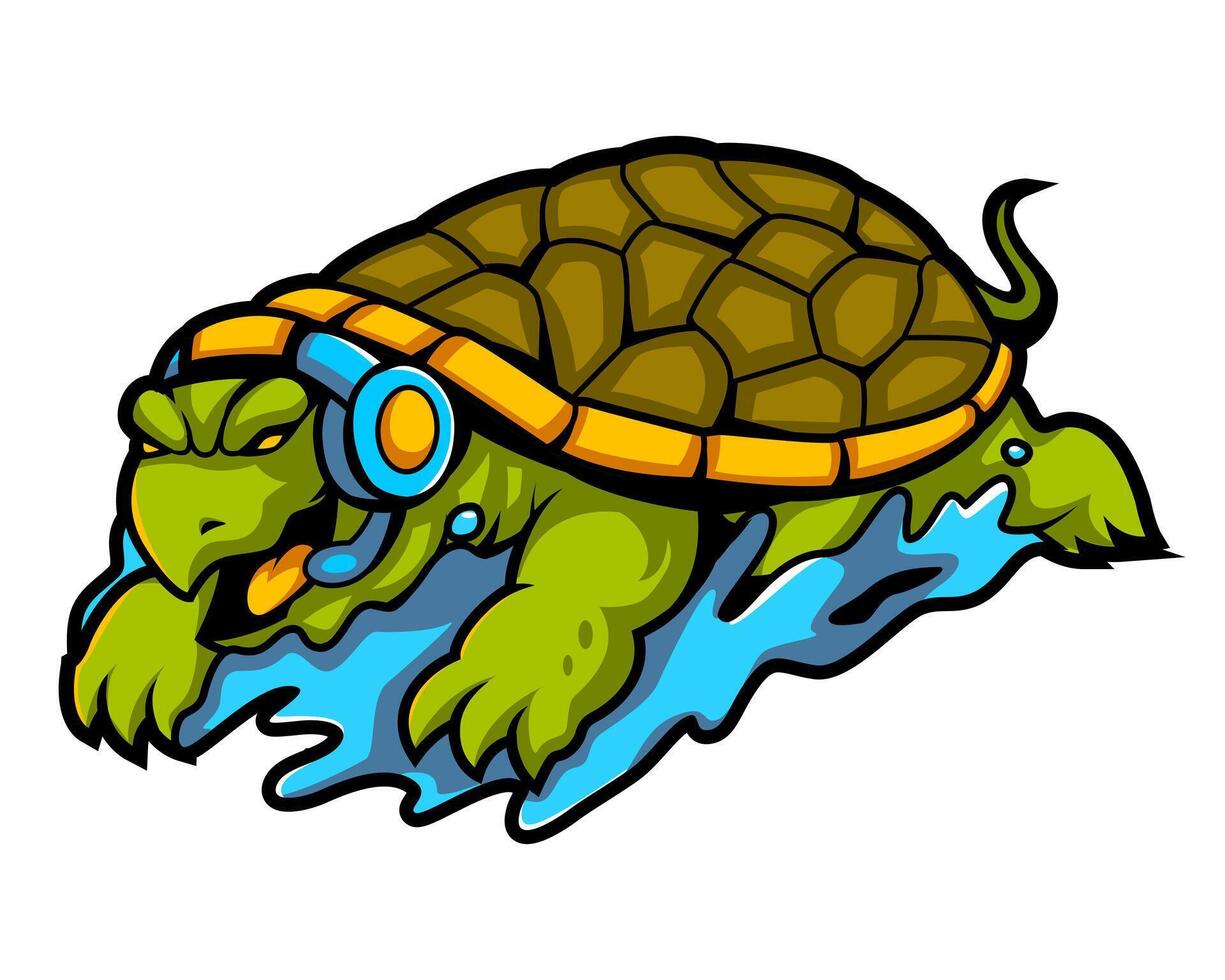 Turtle Logo Template Esport gaming vector