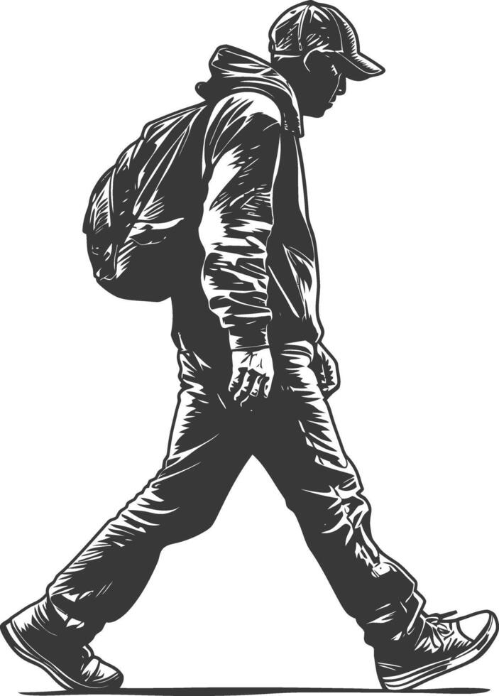 Walking Man Illustration vector