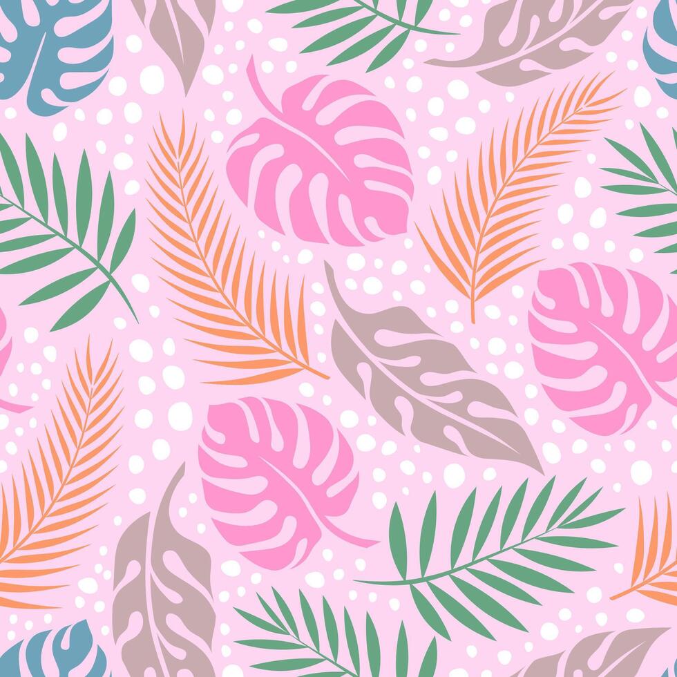 Flat abstract Floral pattern background vector