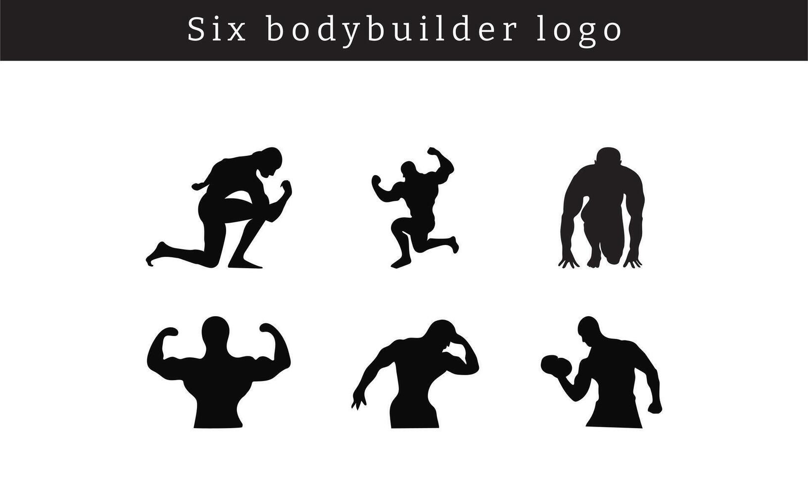Collection of Photo Booth logo and Dance logo and Body logo Silhouette in different poses vector