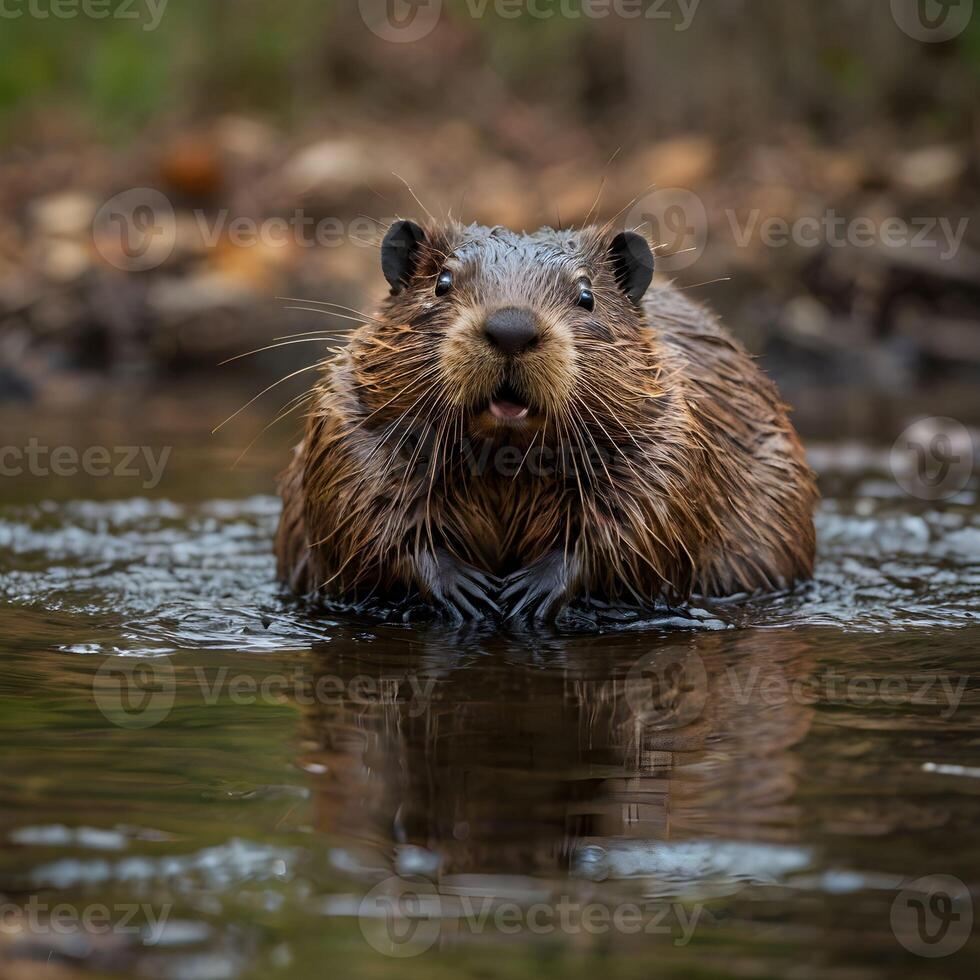 AI Cute Beaver photo