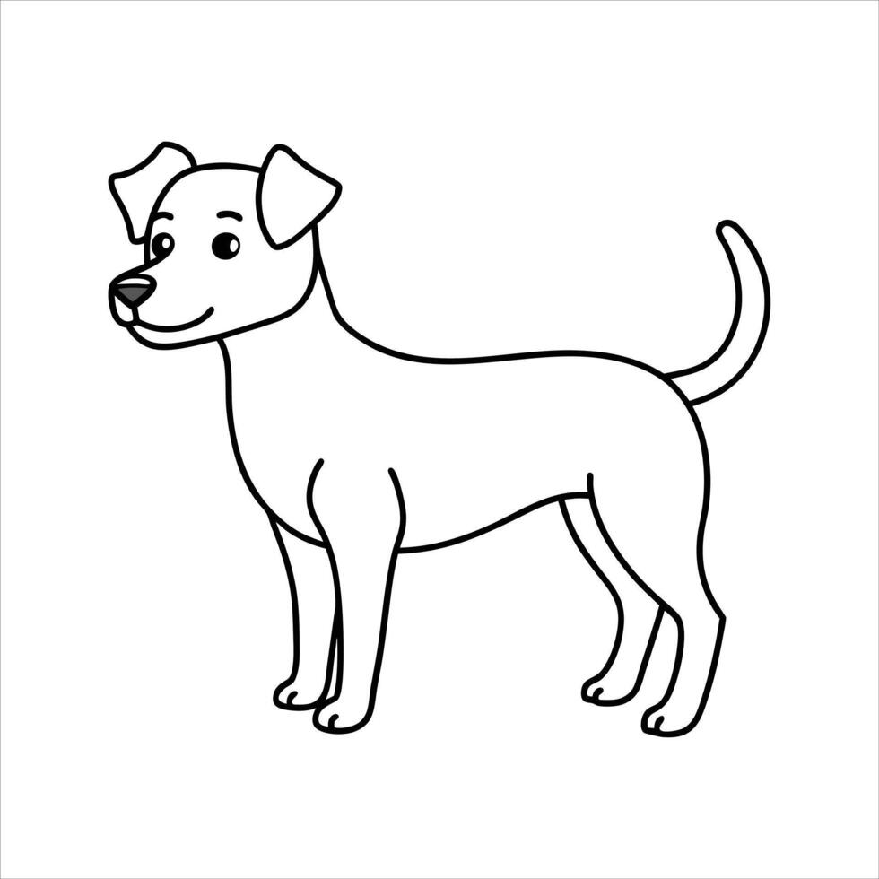 Cartoon funny dog standing vector
