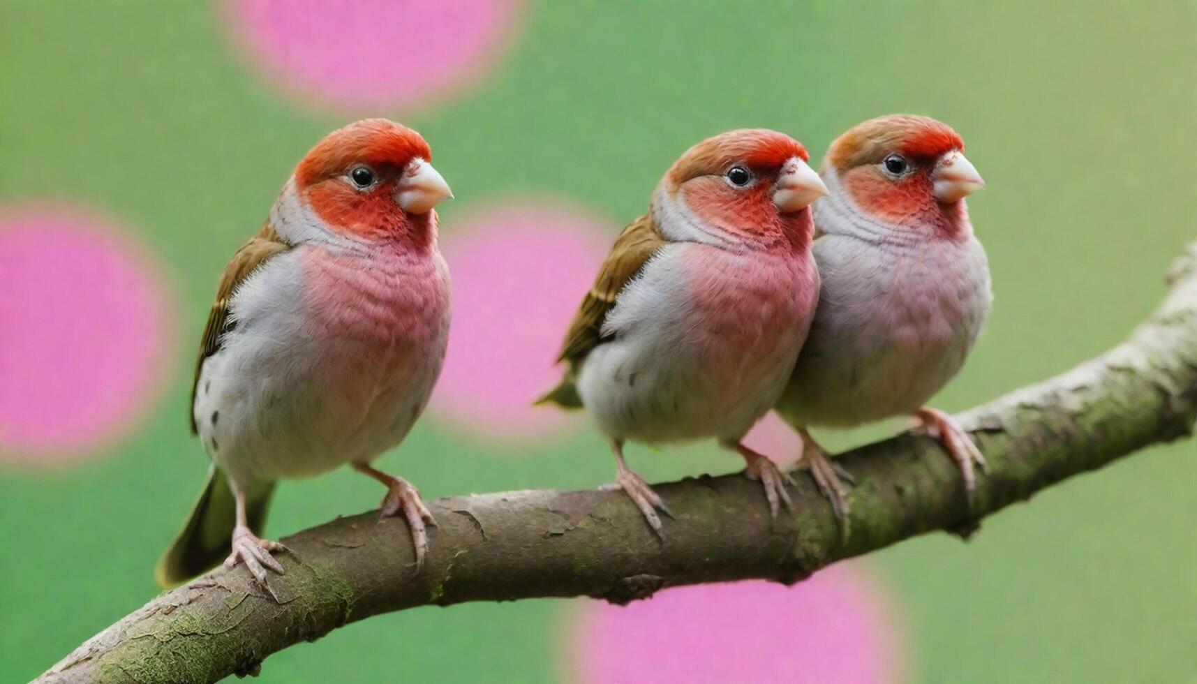 colourful tiny finch stands on a branch, Bird Photography photo