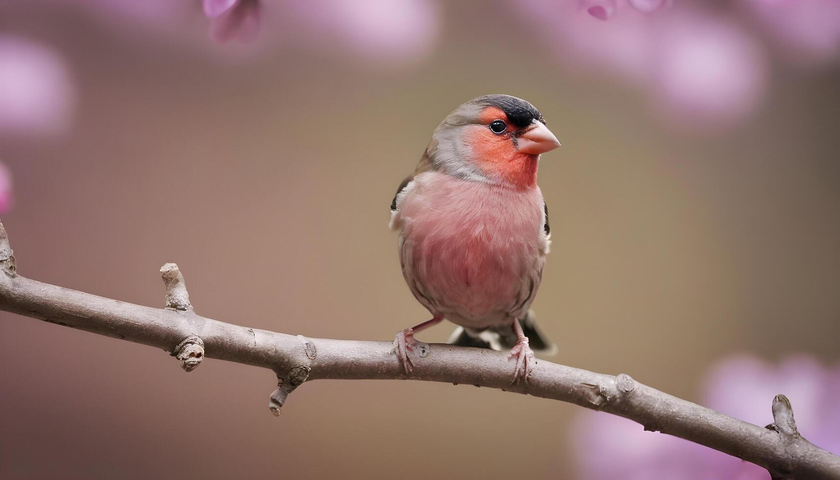 colourful tiny finch stands on a branch , Bird Photography photo