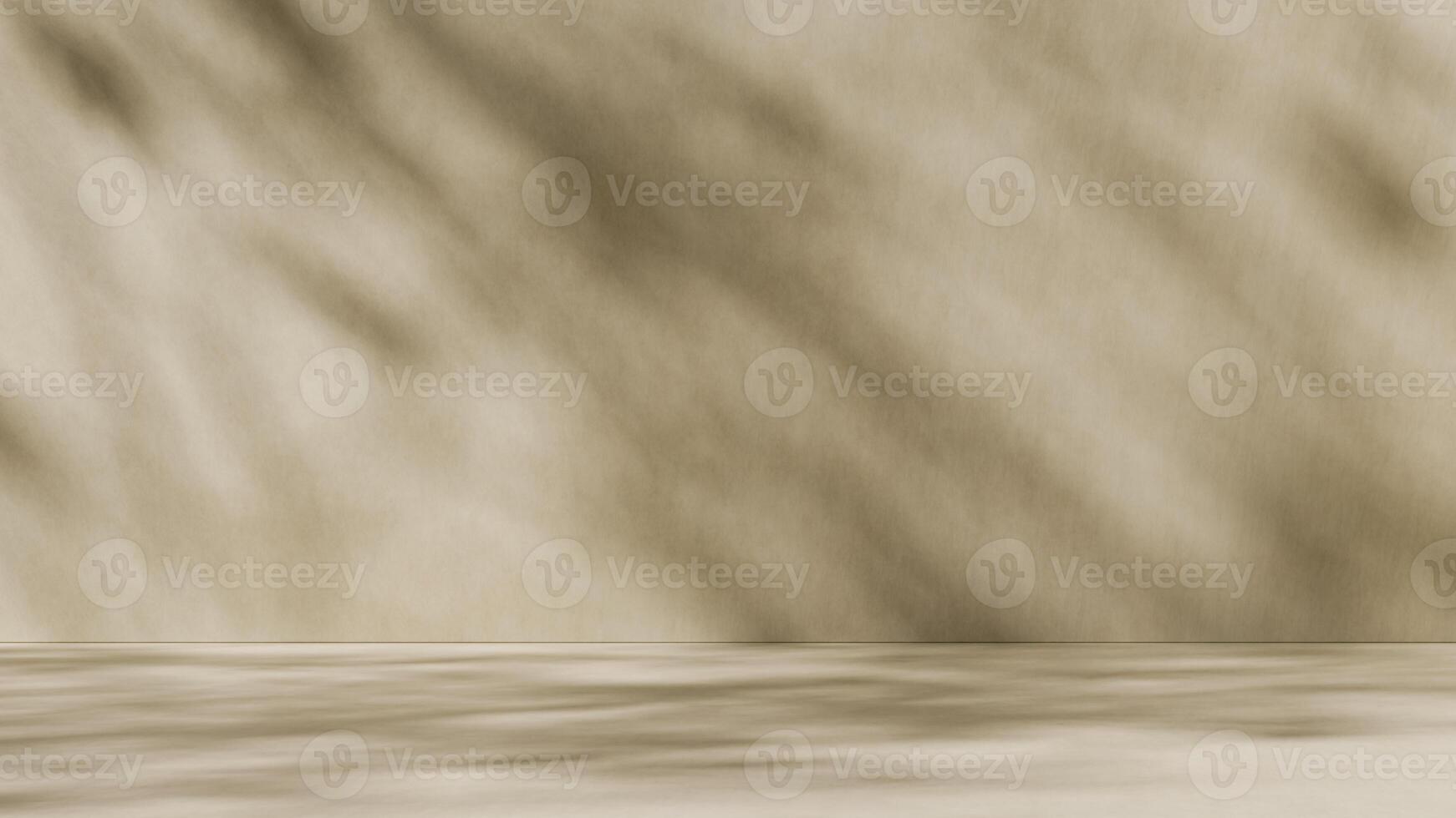 Brown natural product display platform 3d background abstract shadow light concept on cosmetic scene presentation stage mockup or empty beige stone pedestal beauty advertising stand backdrop photo