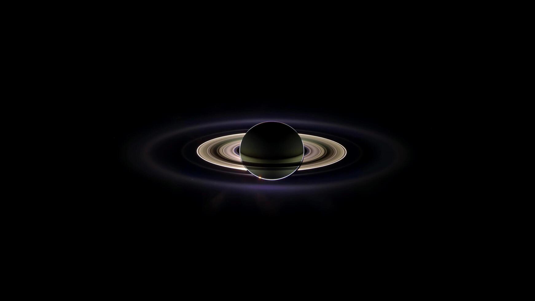 Saturn with rings isolated on black background. Universe science astronomy photo
