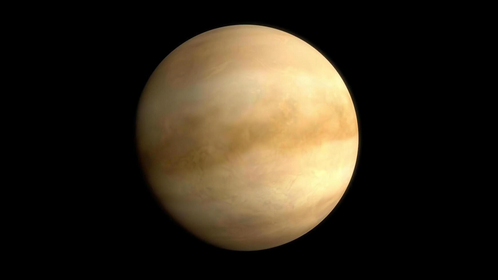 Beautiful planet of Venus isolated on black background. Universe science astronomy photo
