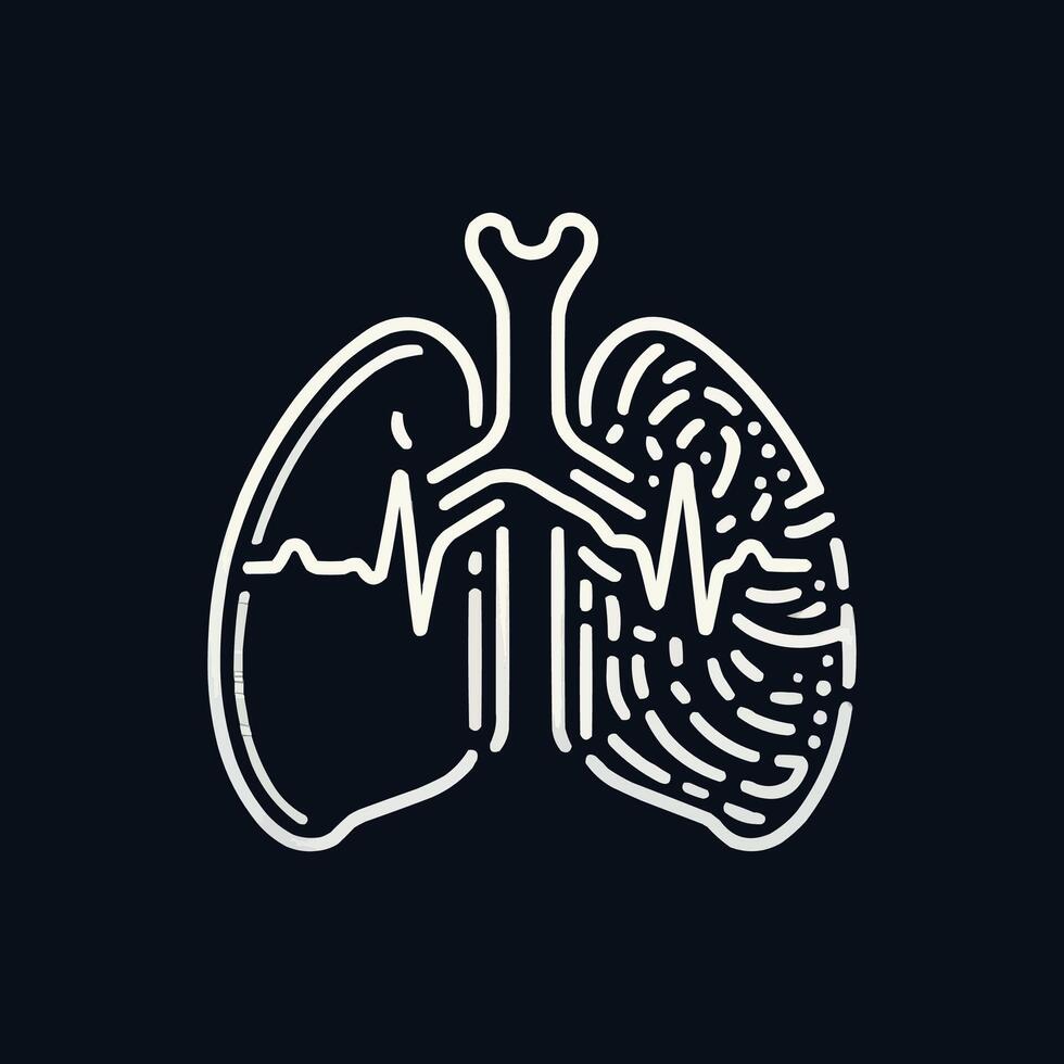 Heart and Lungs Illustration Art vector