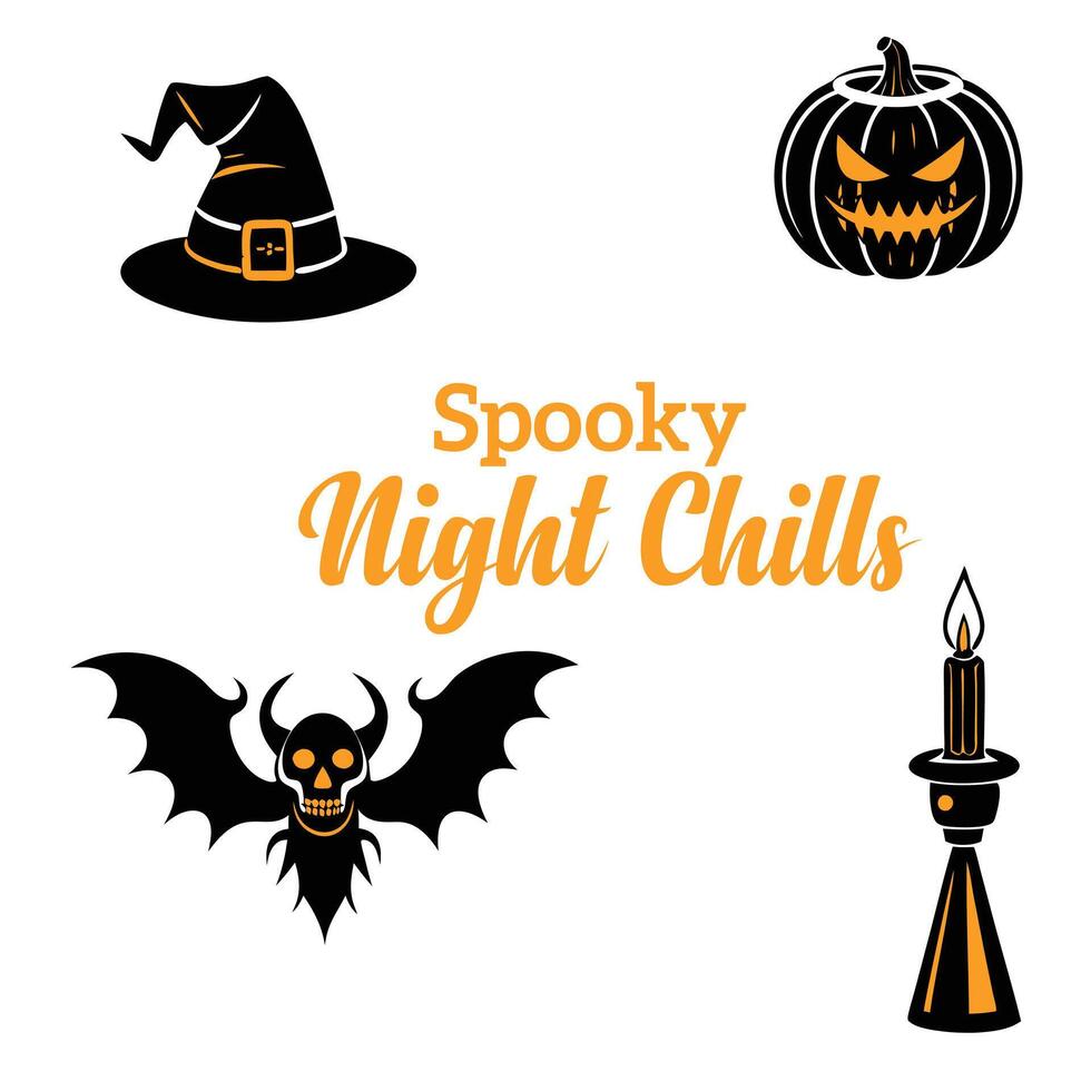 Halloween elements of set vector