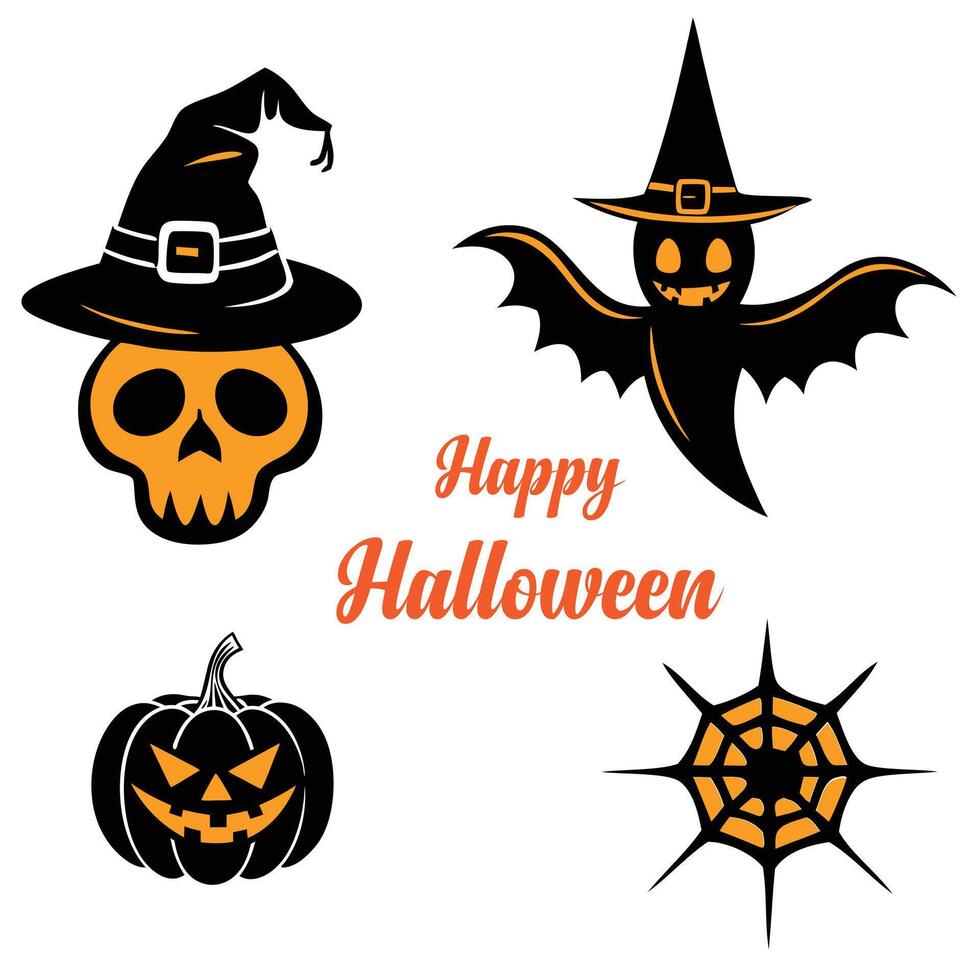 Halloween elements of set vector