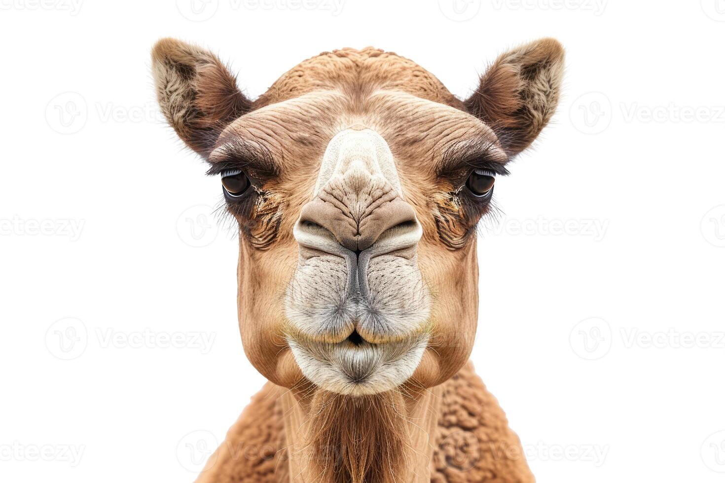 Camel isolated on white background. Desert animal photo