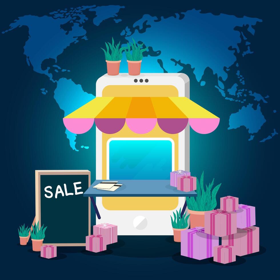 Mobile banking. leisure, Icons shop online, business icons flat design. vector