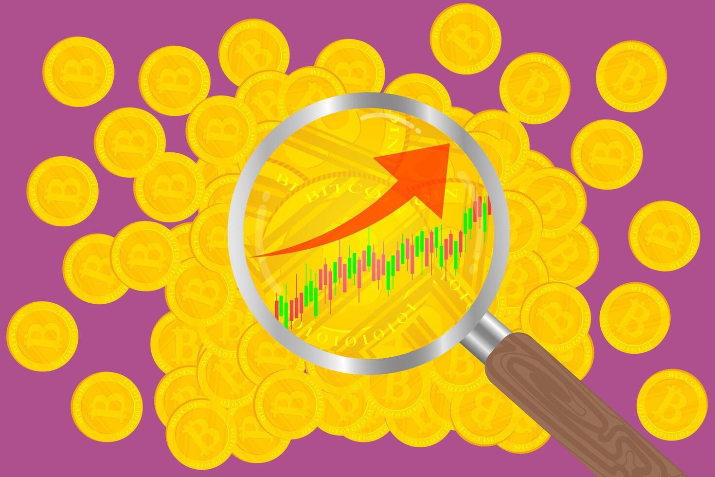 abstract futuristic technology background of cryptocurrency bitcoin vector