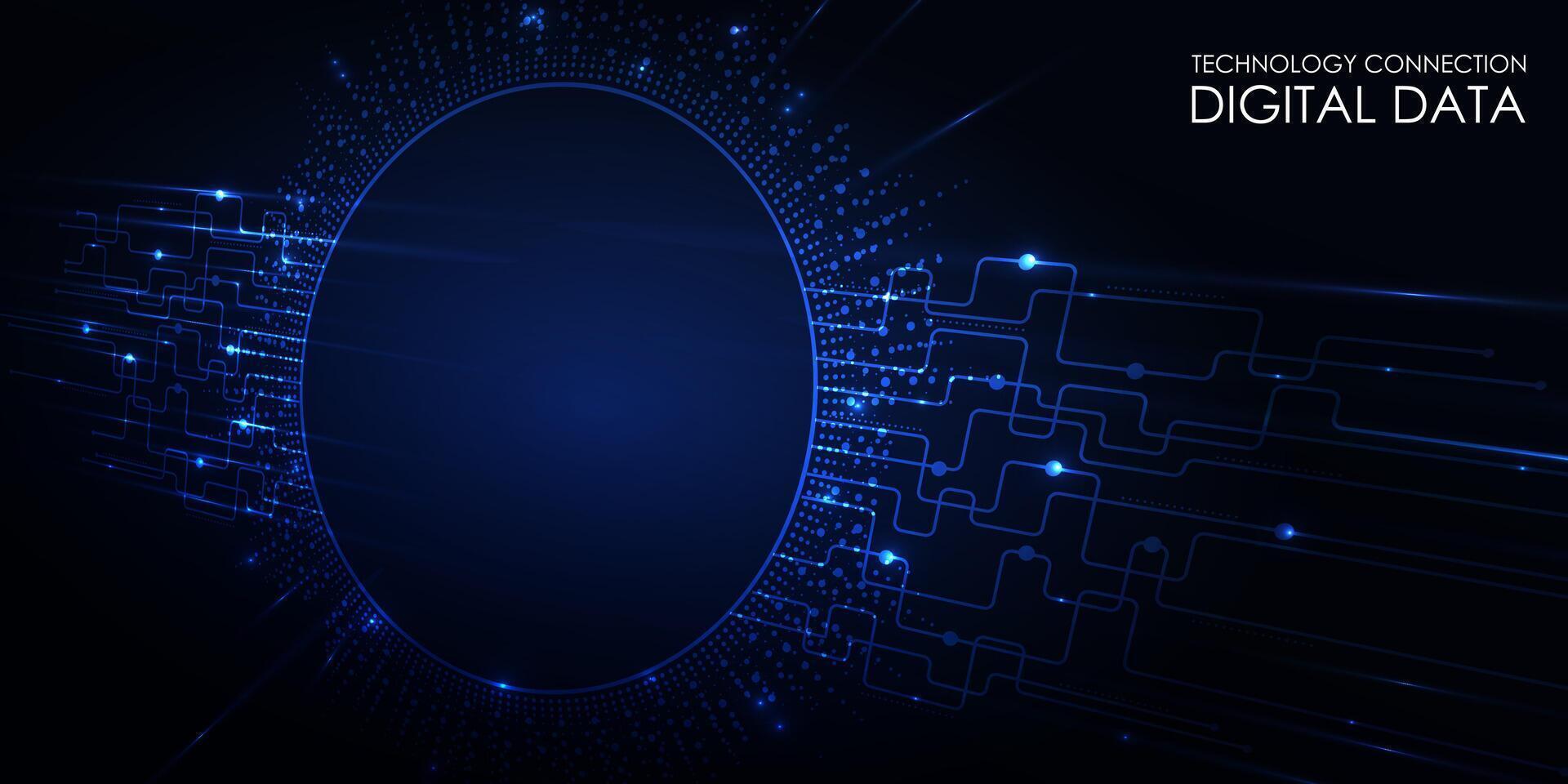 Abstract lines and dots connect background. vector