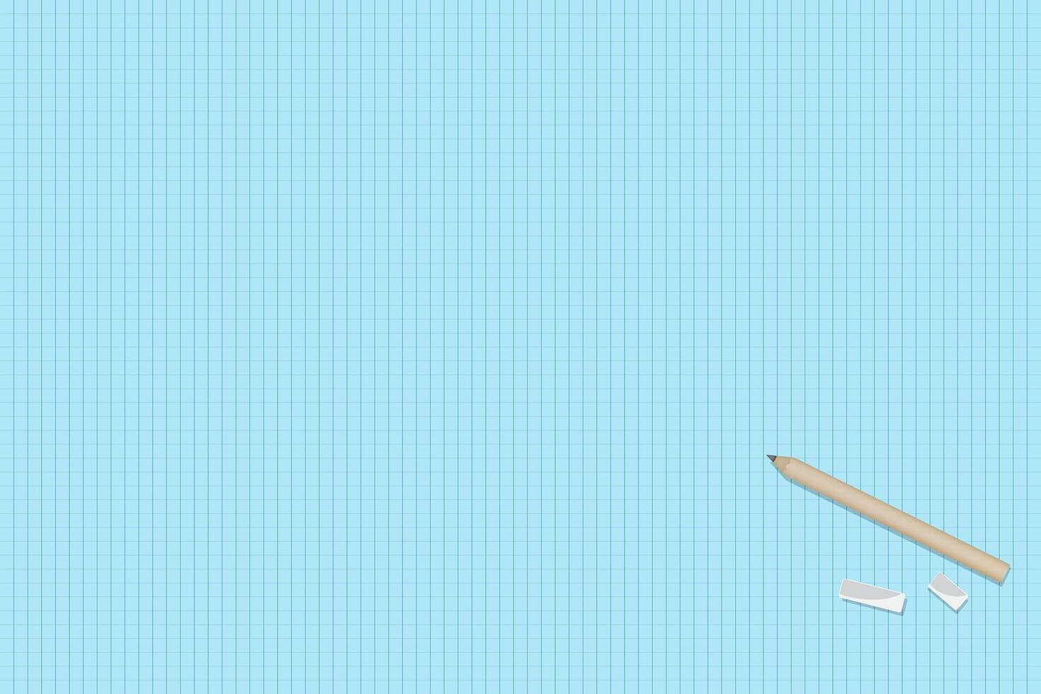 template for drawing. Working wooden table with pencils, an eraser vector