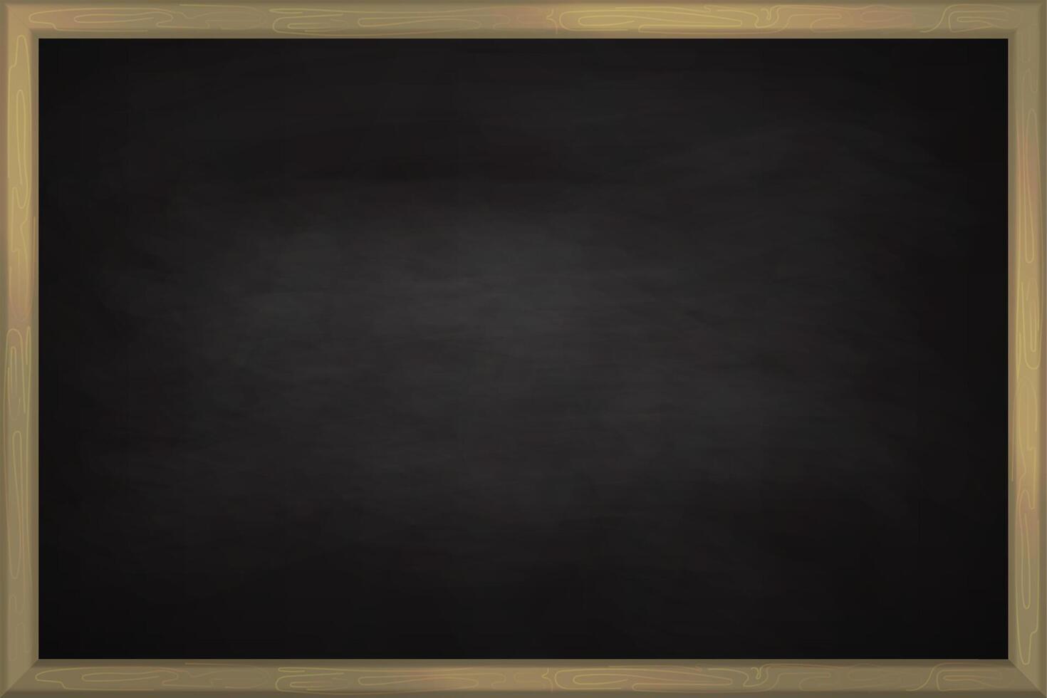 Chalkboard blackboard in wooden frame collection. Rubbed out dirty chalkboard. vector