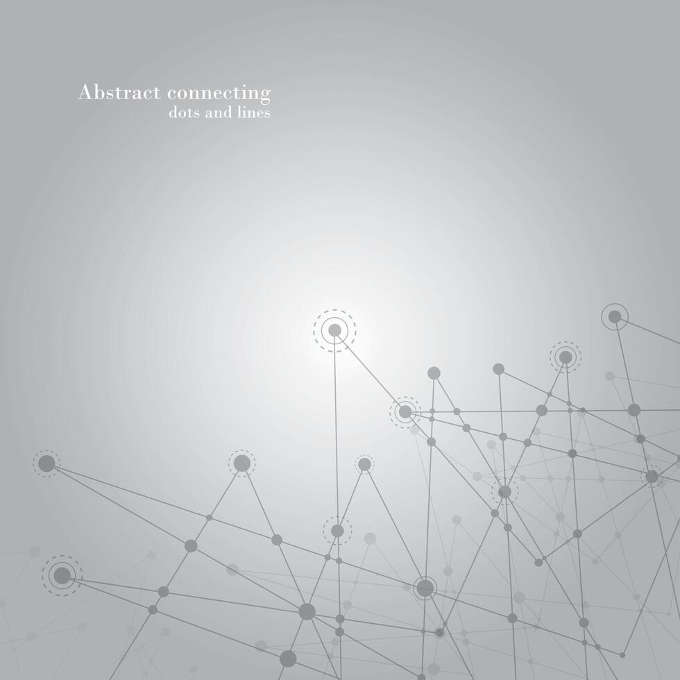 Abstract connecting dots and lines. vector