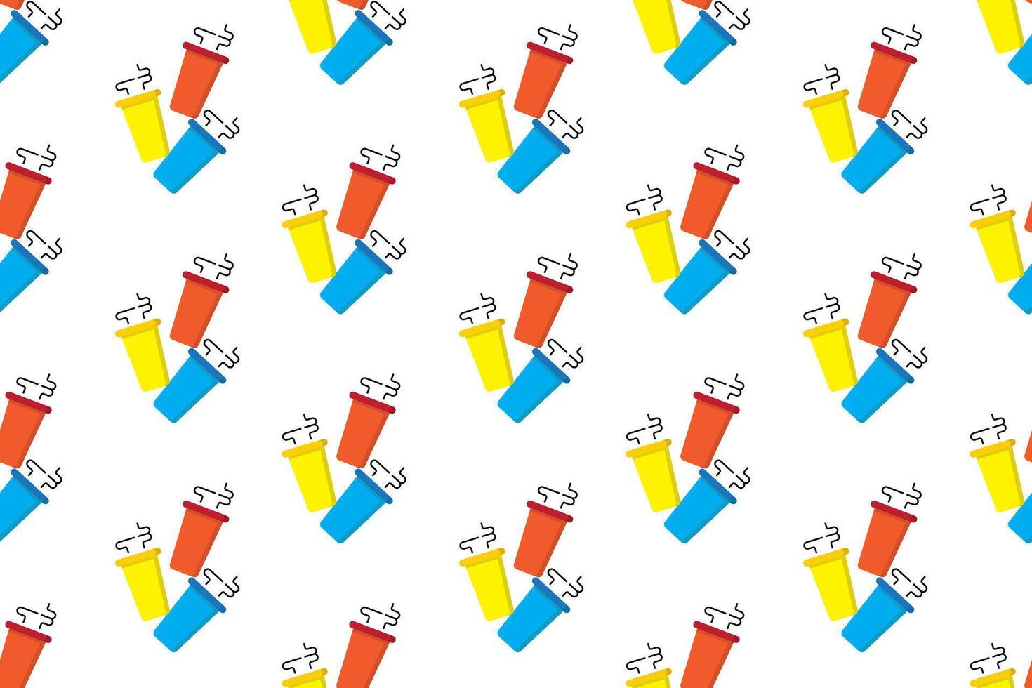 Coffee Mug Pattern. Autumn and winter mood. vector