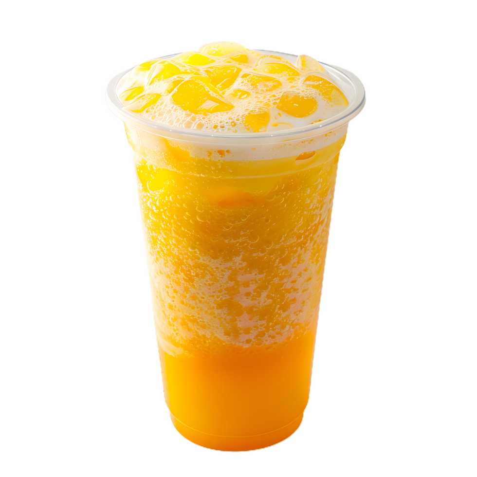 a glass of beer with ice and foam on top png