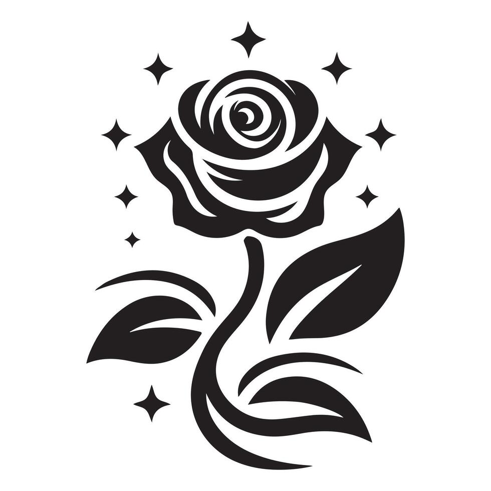 Rose flower art vector