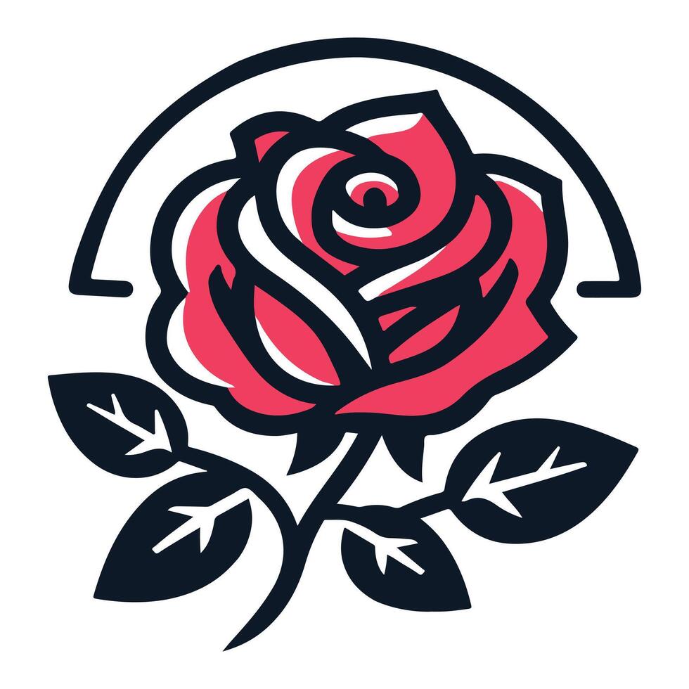 Rose flower art vector