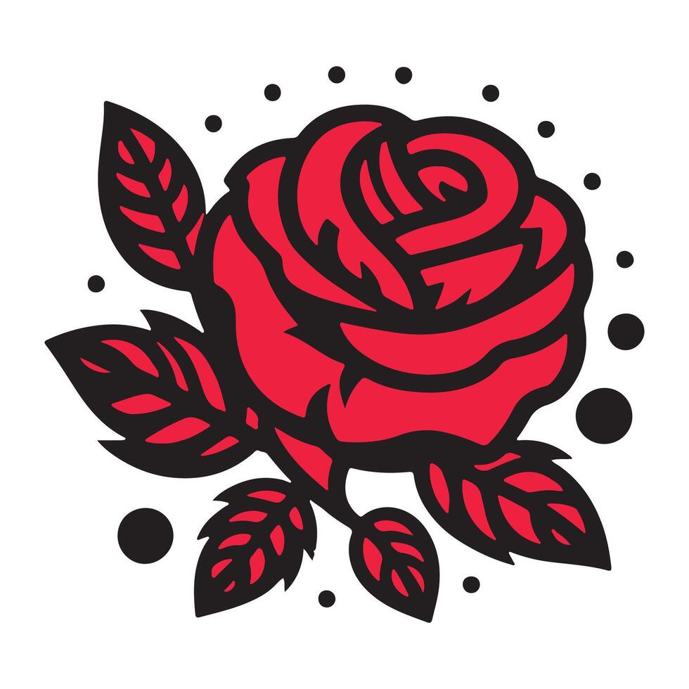 Rose flower art vector