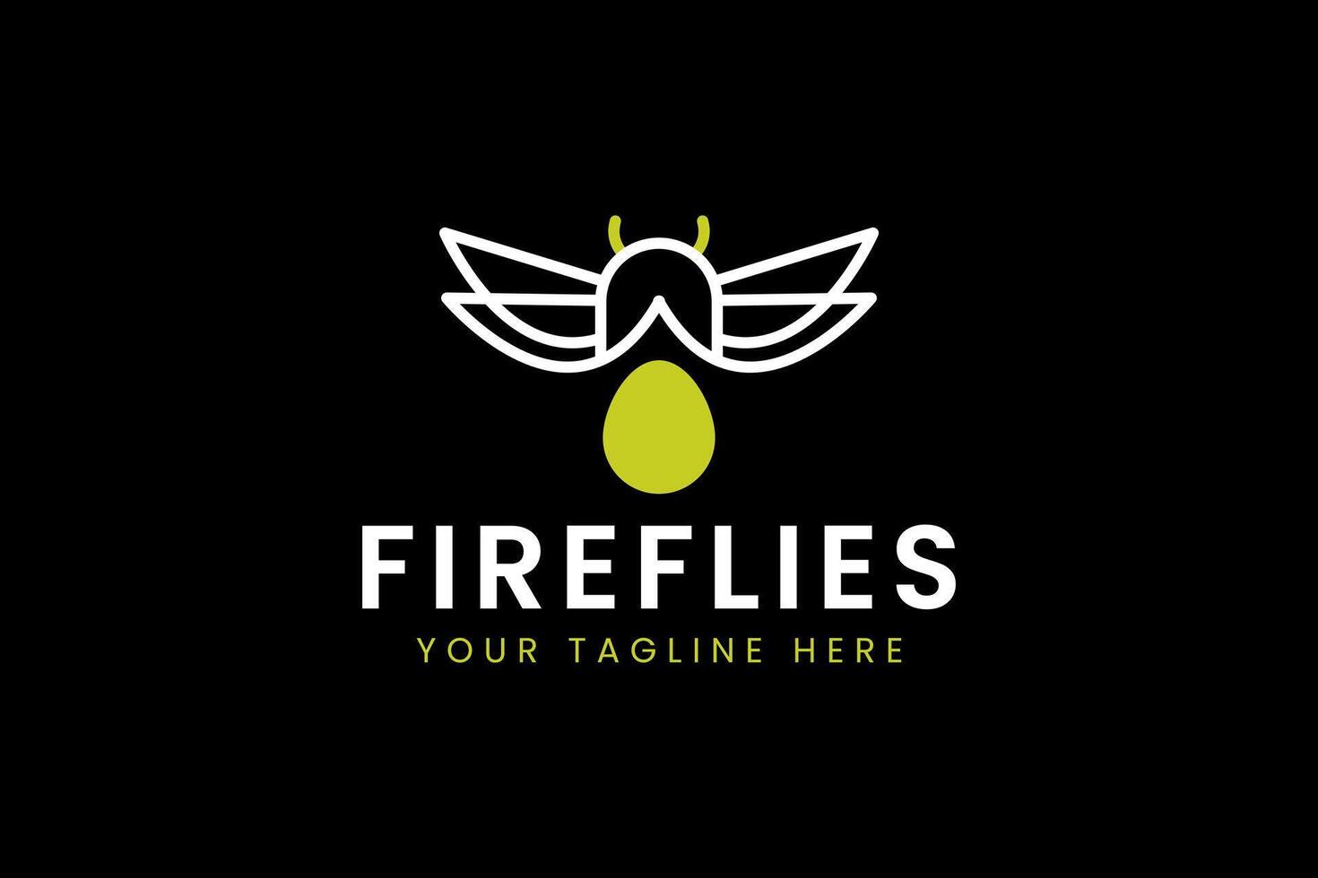 fireflies logo icon illustration vector