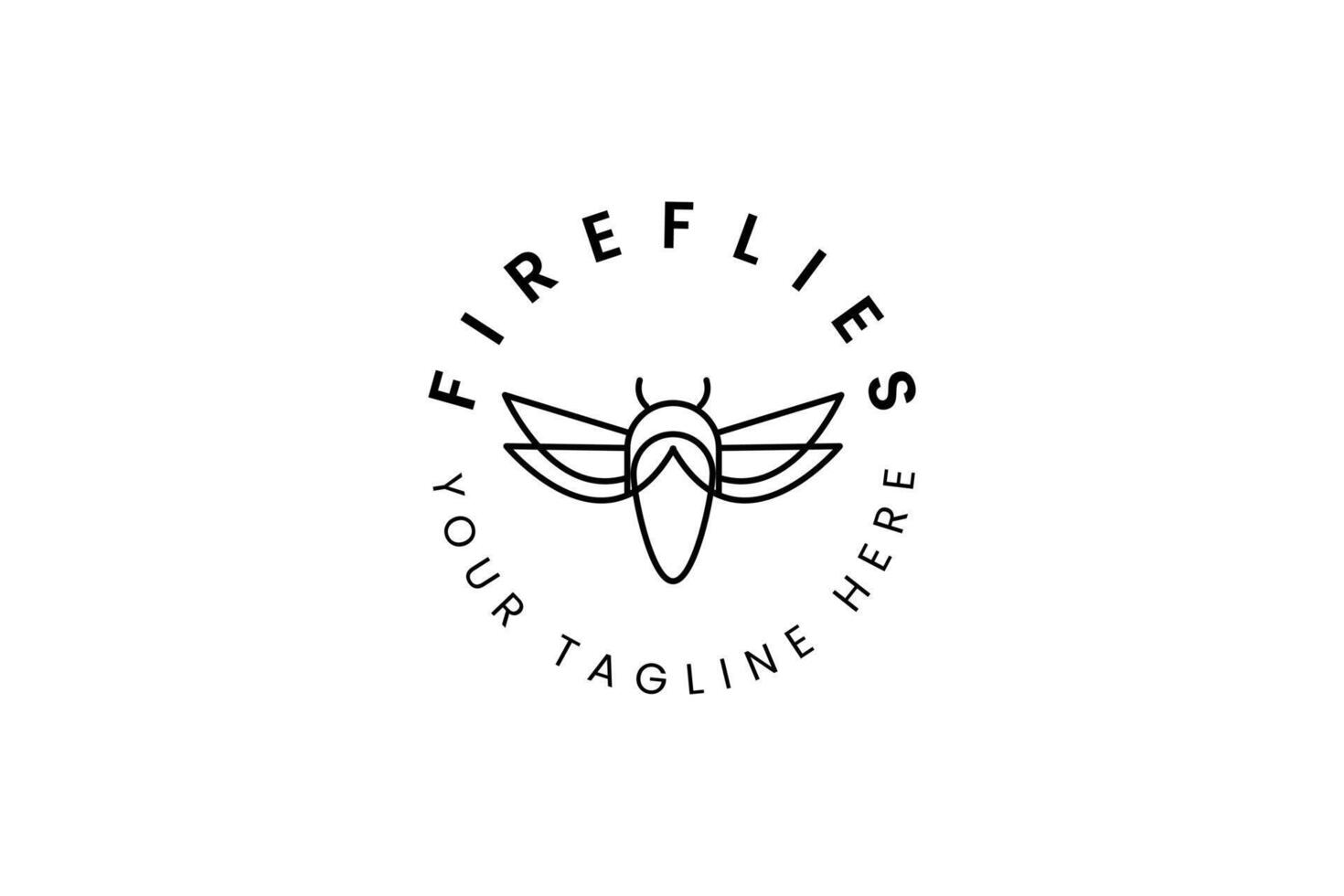 fireflies logo icon illustration vector