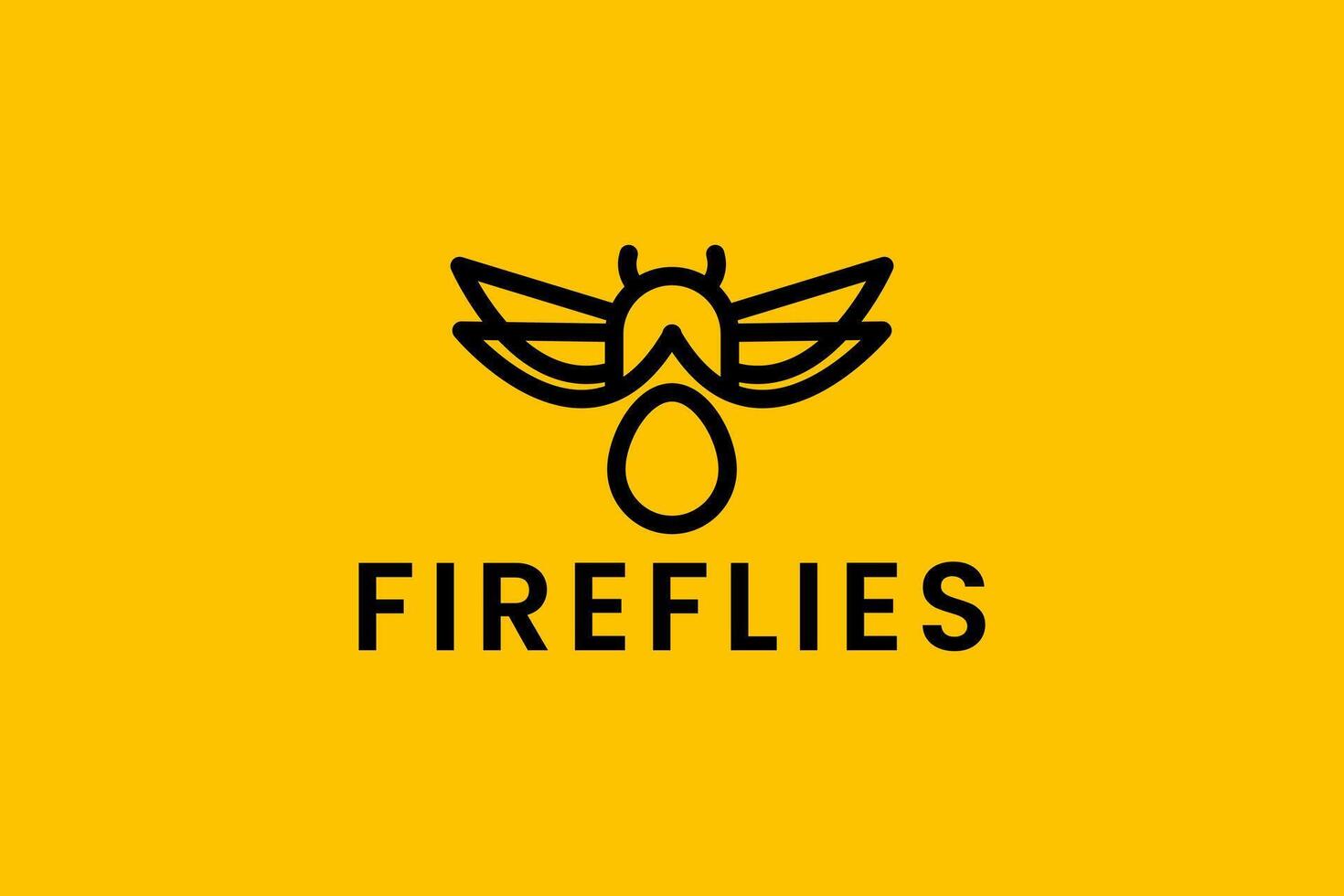 fireflies logo icon illustration vector