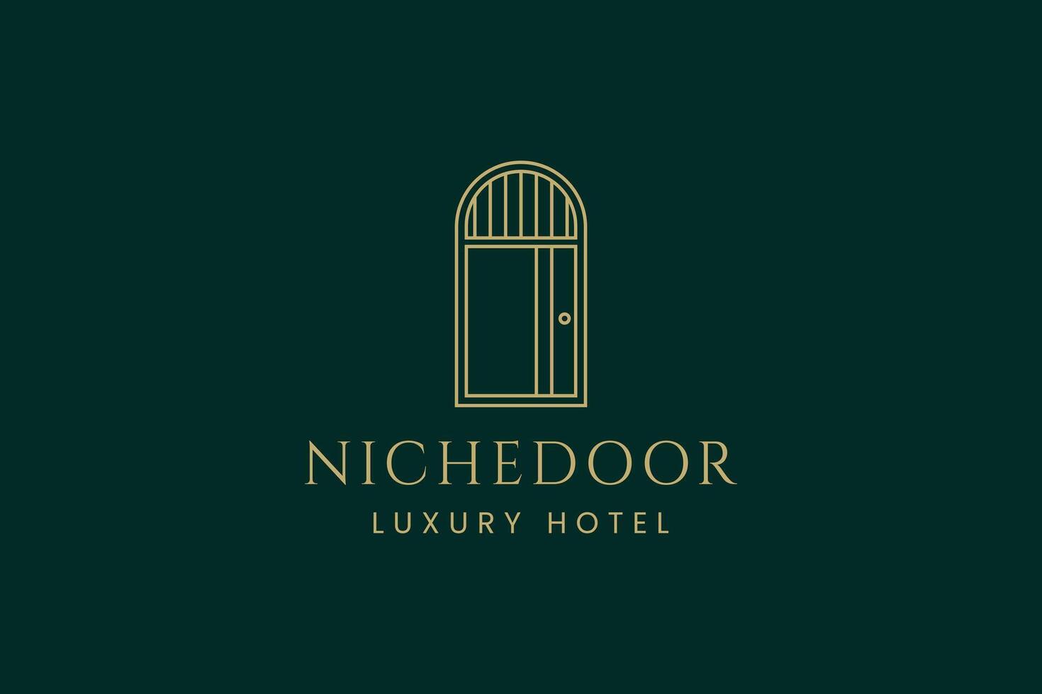 door logo icon illustration vector